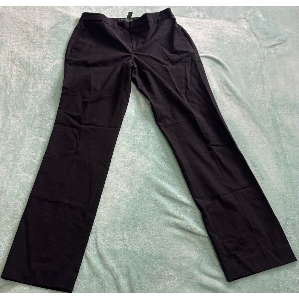 Lauren Ralph Lauren Black Dress Pants Size 8 Straight Leg Trousers Career